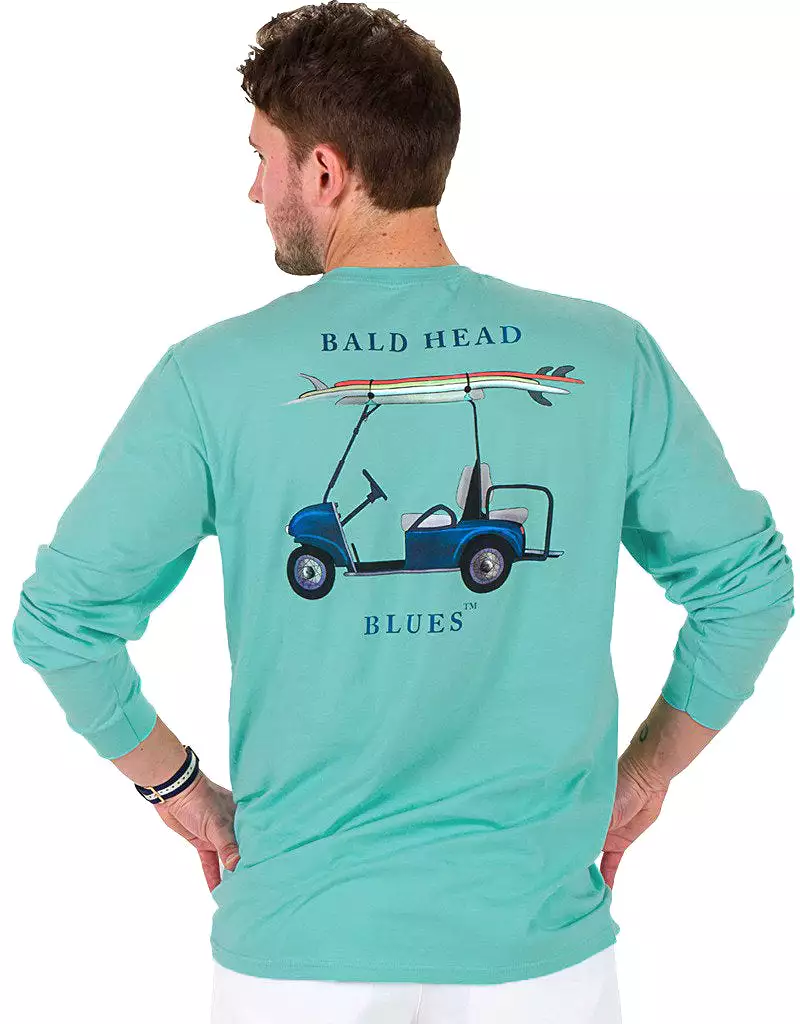 Island Tee - Long Sleeve Golf Cart - Seafoam