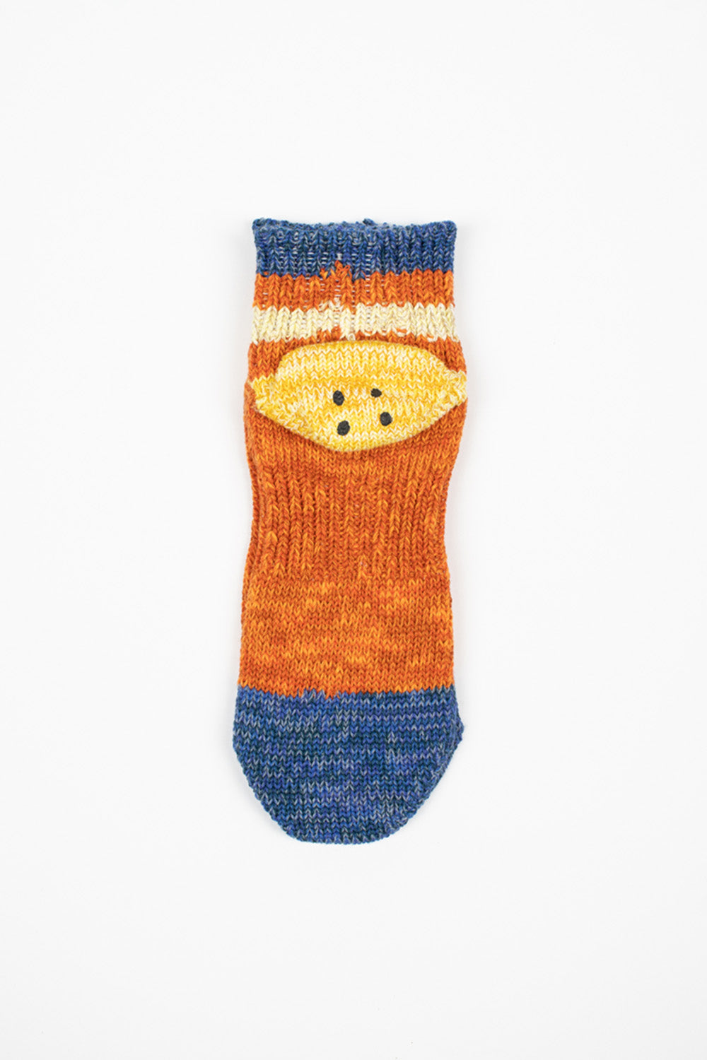 Ivy Rainbowy Happy Heel Short Socks Orange