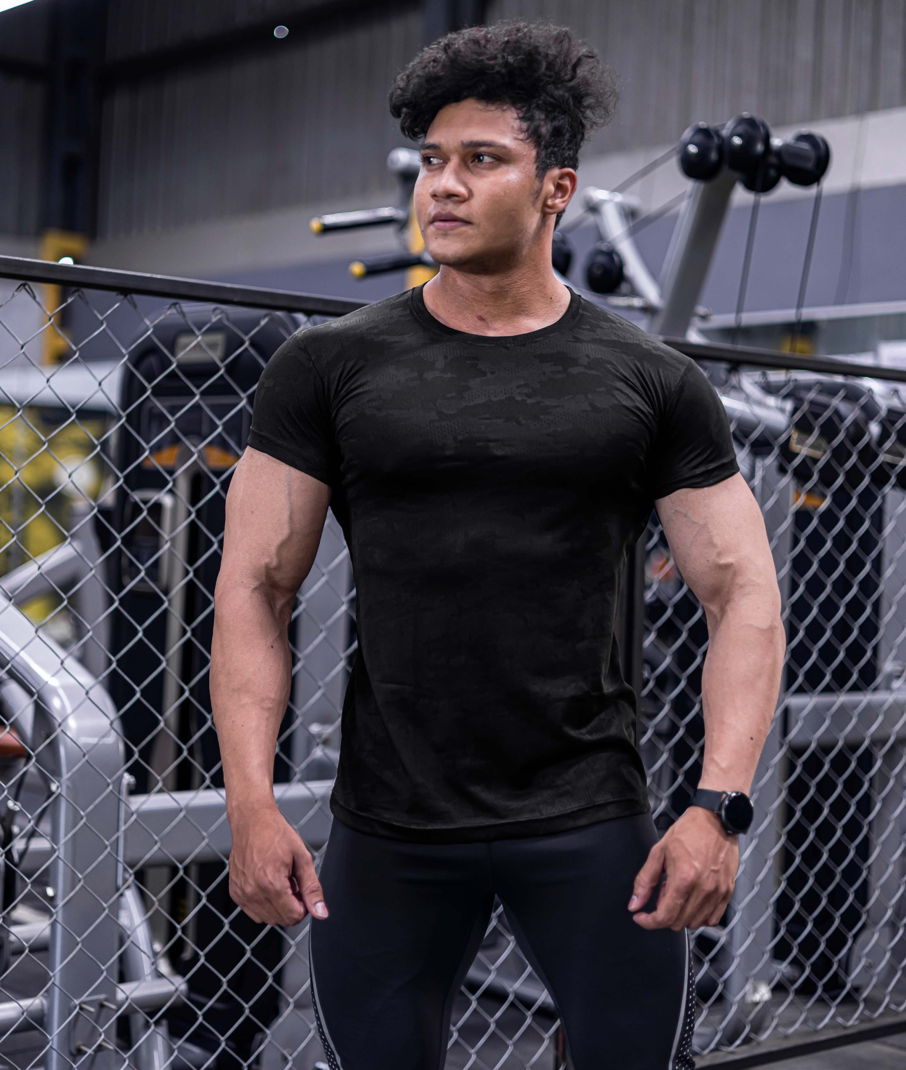 Jacquard Black Camo GymX Tee - Sale