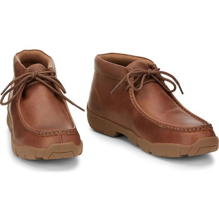 Justin Men's Cappie 4 Moc Toe Western Work Shoe -Sand Tan- SE241