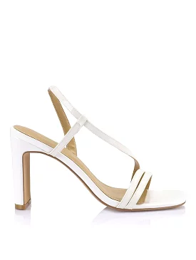 Kamino Heeled Sandals - Chalk Patent Leather