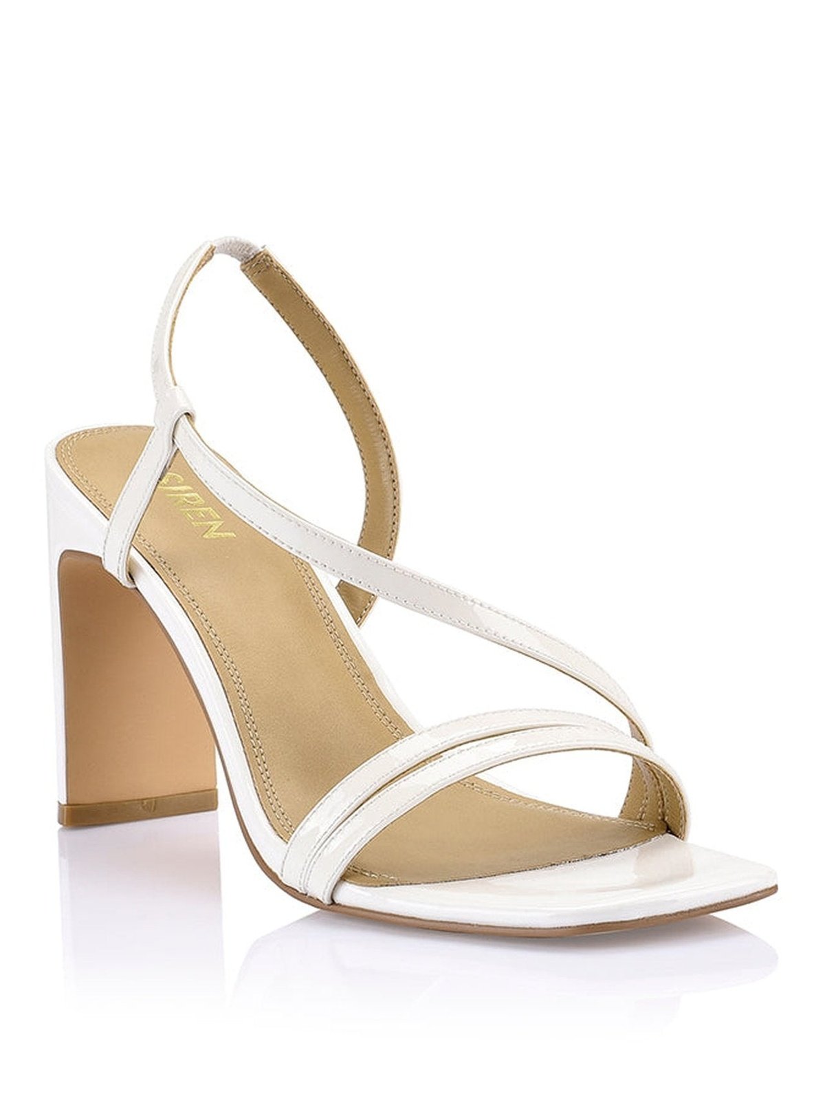 Kamino Heeled Sandals - Chalk Patent Leather