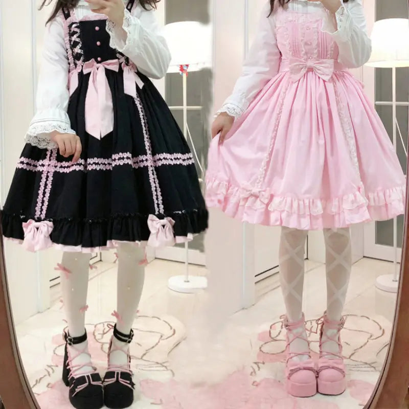 Lace Up Bowknot Lolita High Heels