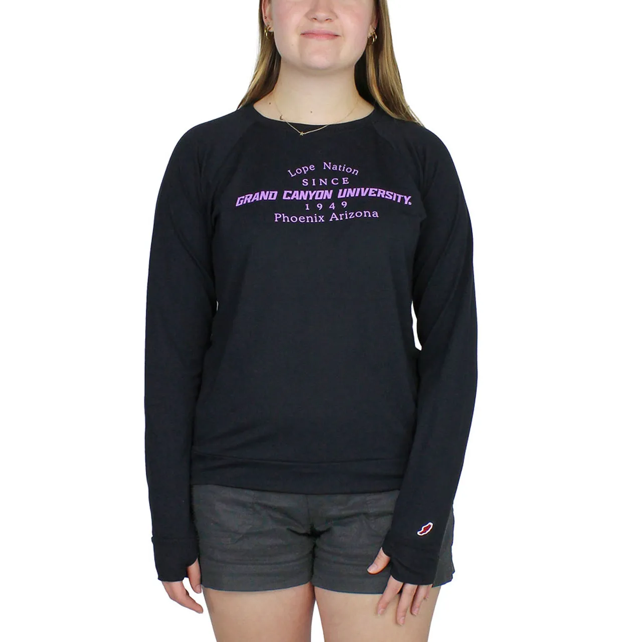 League Women's Black Grand Canyon University Lope Nation Long Sleeve Tee