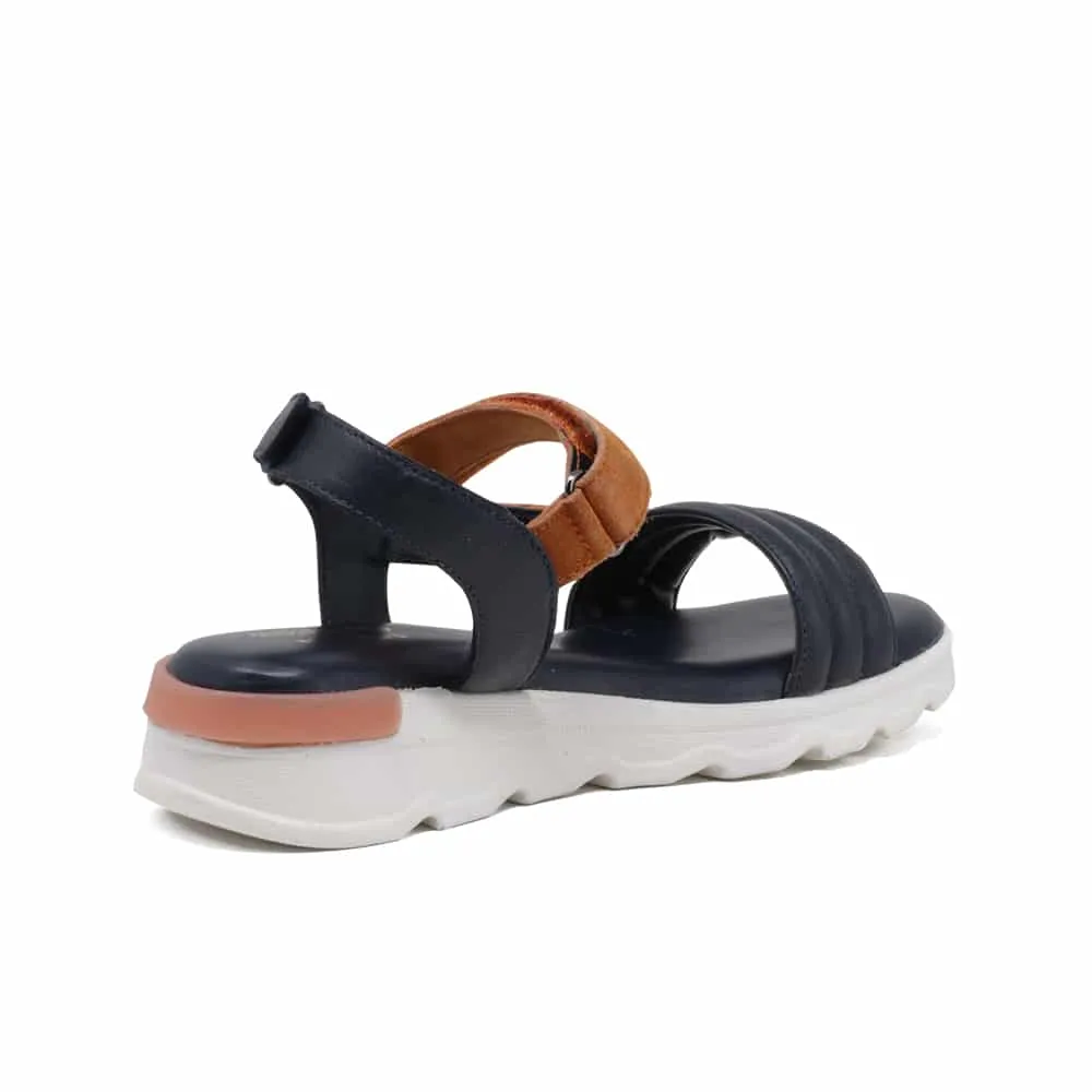 Lotus Verena Open-Toe ULP207EU Women's Navy & Orange Leather Summer Sandals