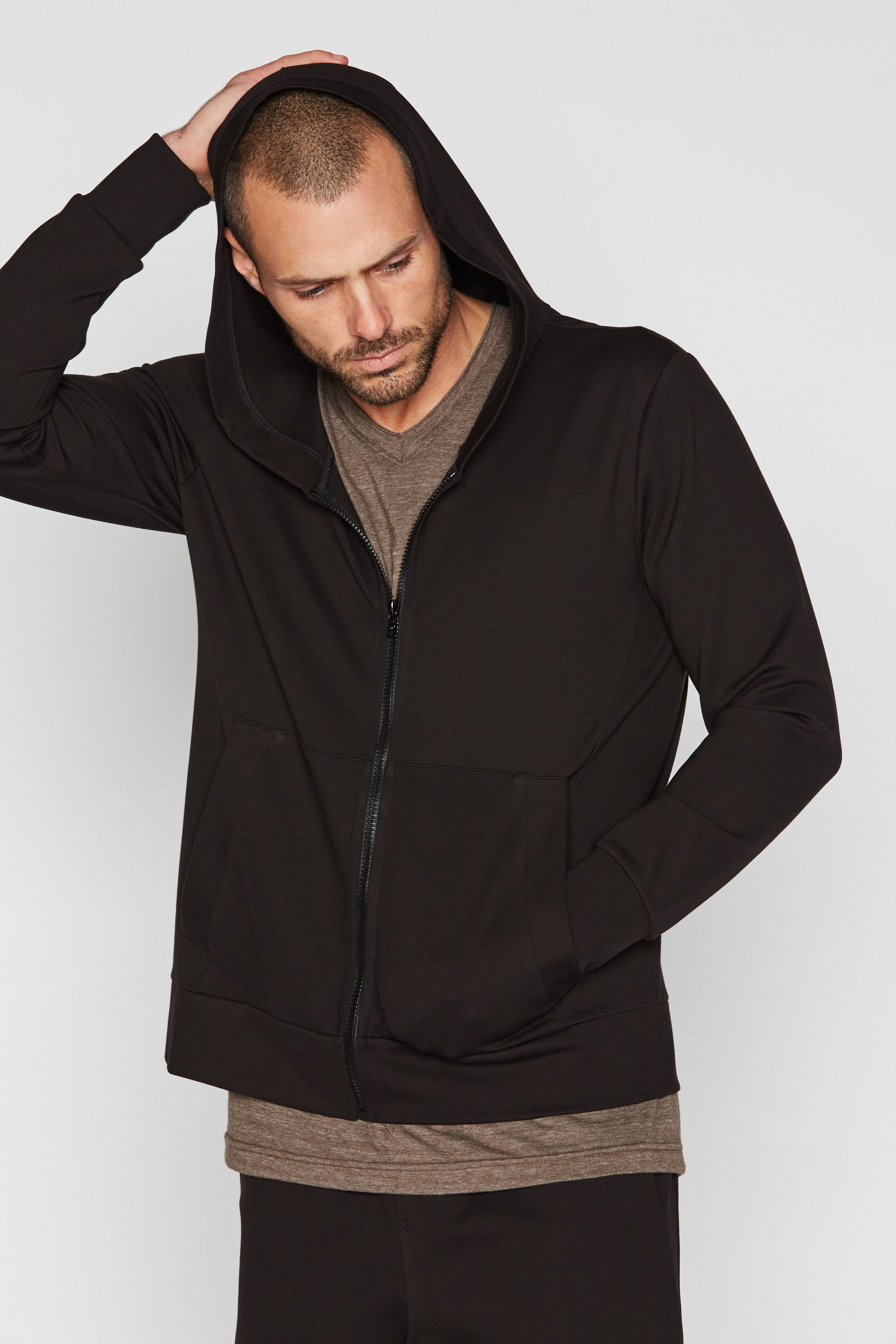 Men's Performance Ponte Zip Front Hoodie