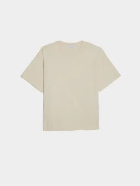 Mineral Wash Cropped Tee, Ivory