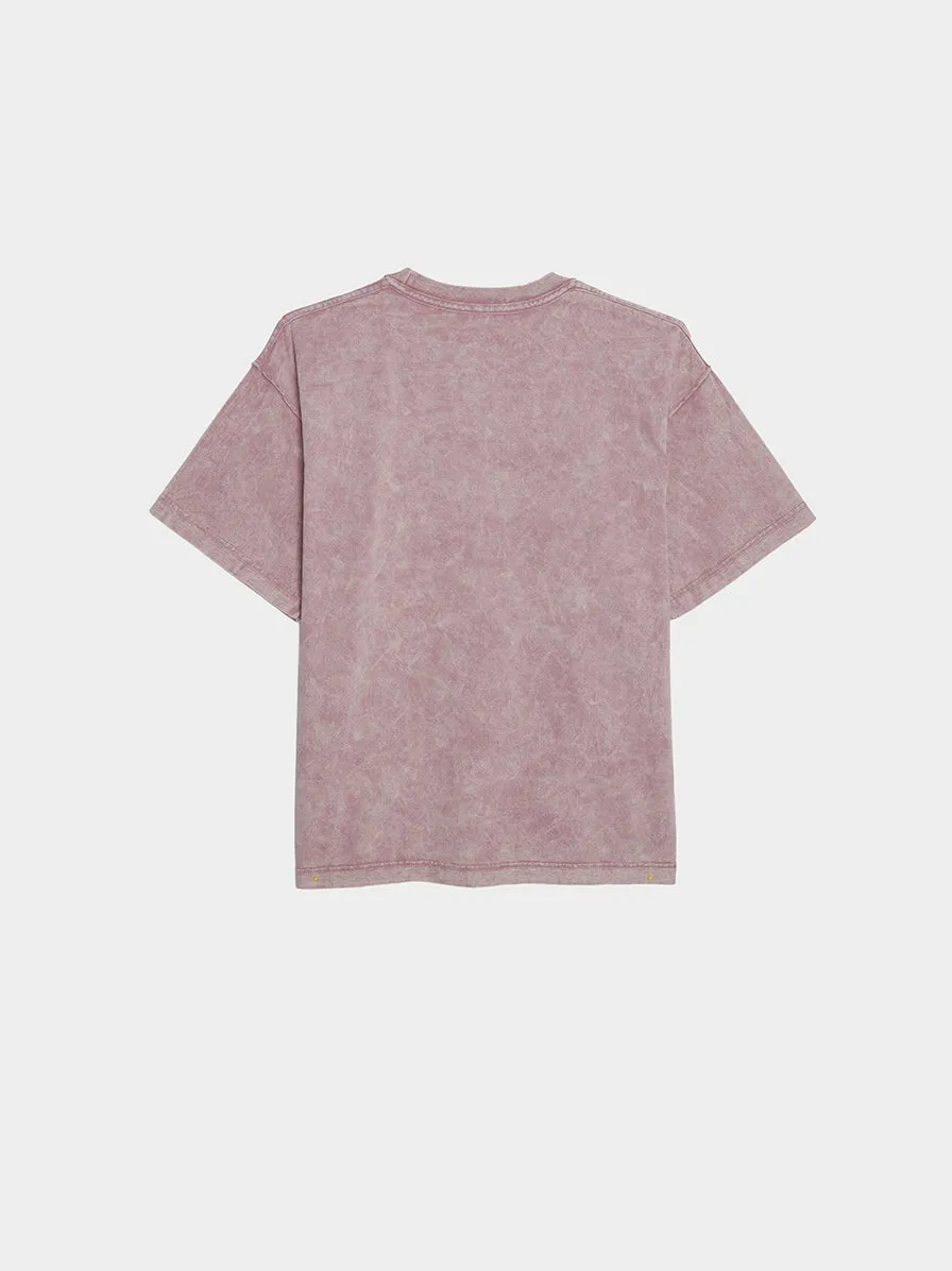 Mineral Wash Cropped Tee, Thistle