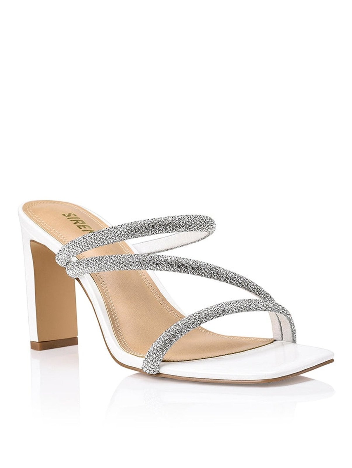 Miss Chicago Heeled  Sandals - White Leather