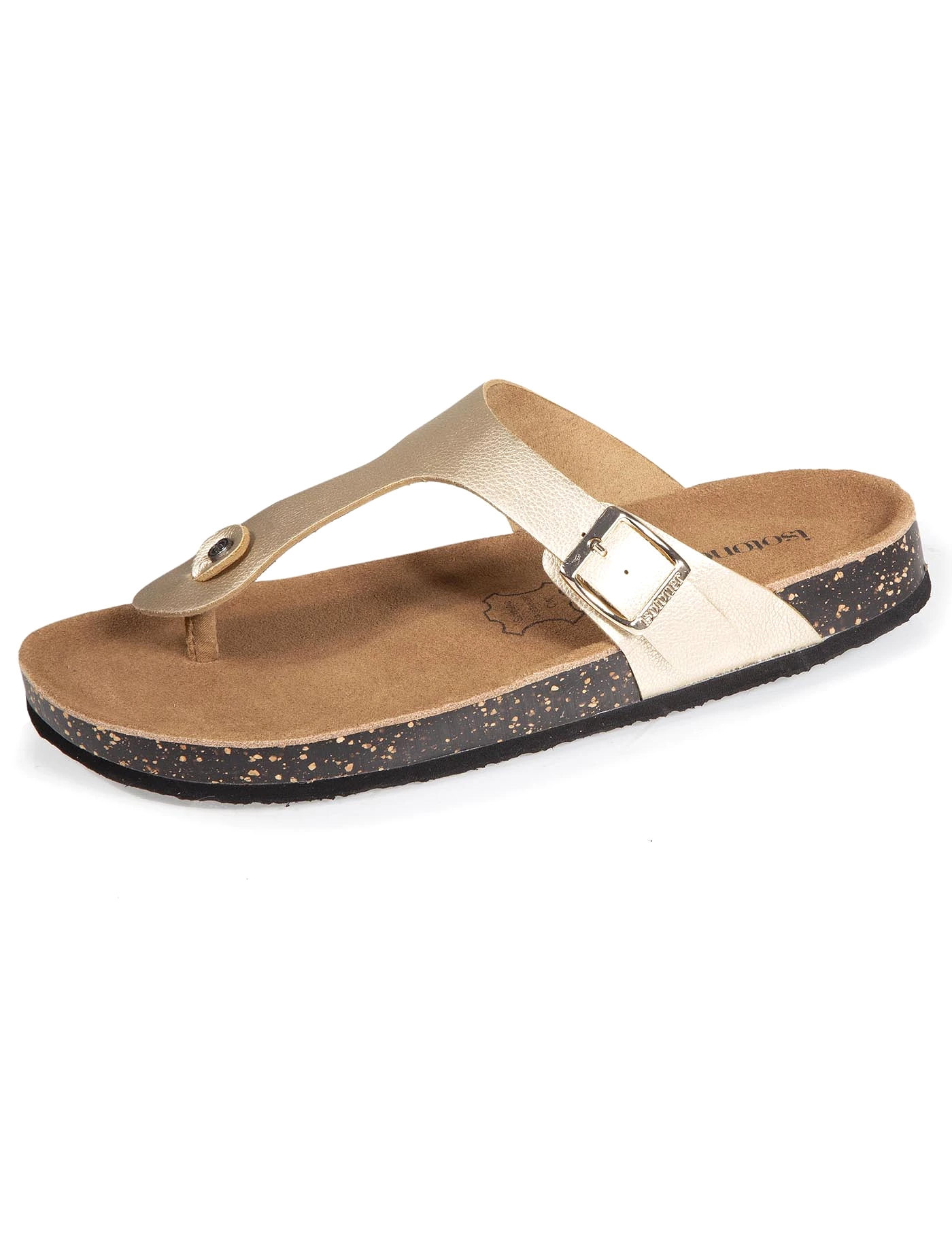 Mules sandales Femme Bride Doré