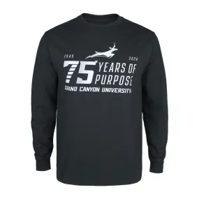 MV Sport Black 75th Anniversary Long Sleeve Tee