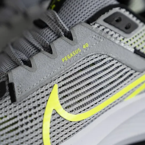 Nike Air Zoom Pegasus 40 Wolf Grey / Volt- Black White  A springy ride for any run, the Peg’s familiar, just-for-you feel return