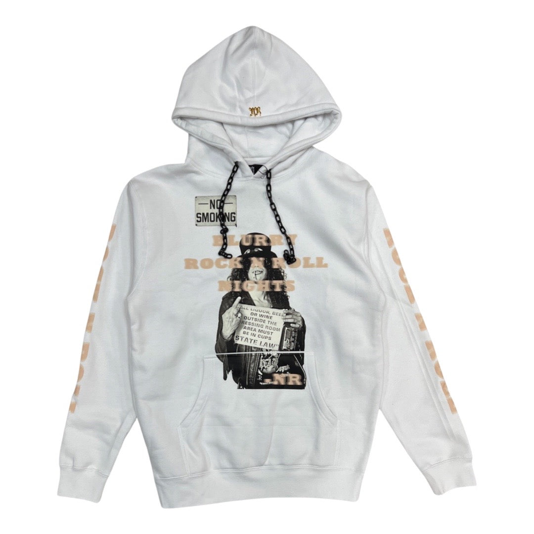 November Reine “Blurry Nights” Hoodie In White