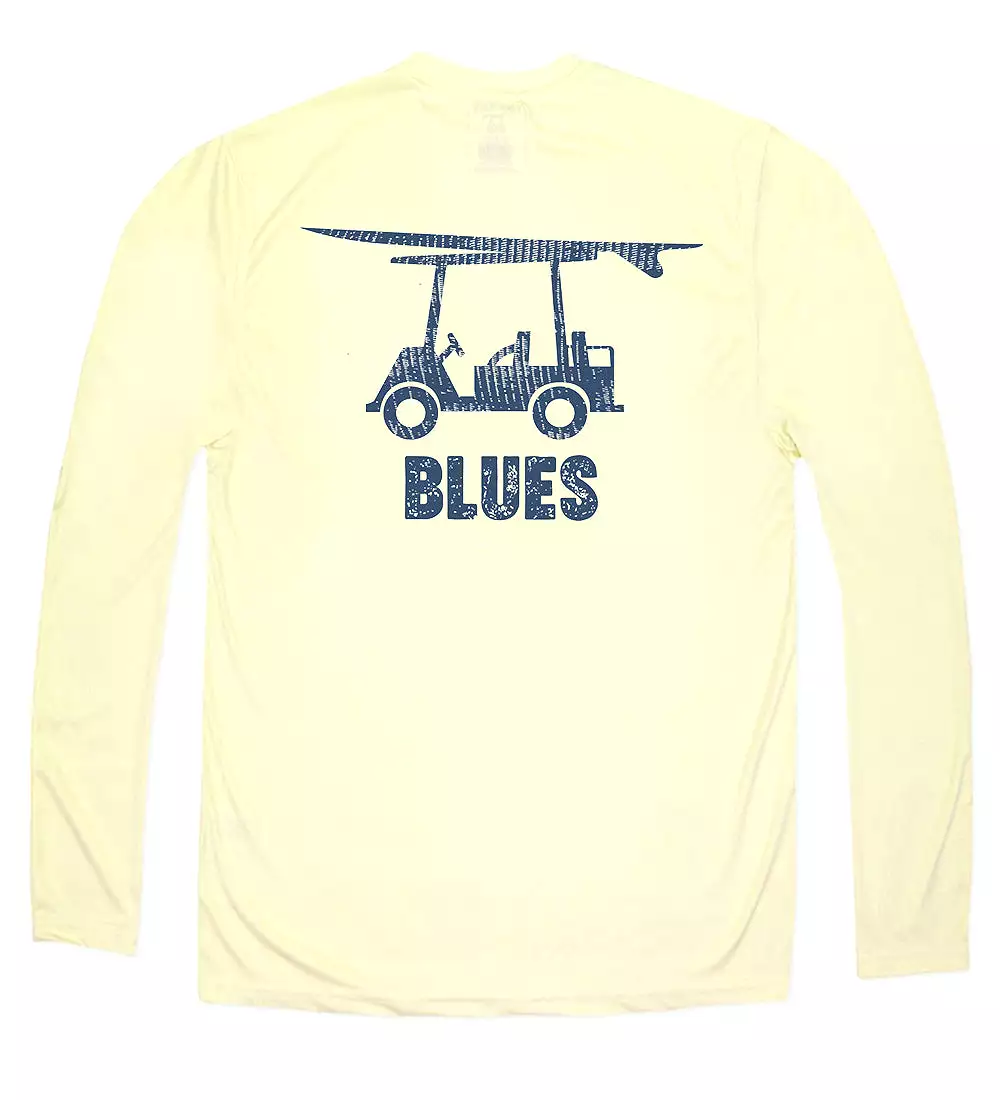 Performance Long Sleeve Blues Logo T-Shirt - Yellow