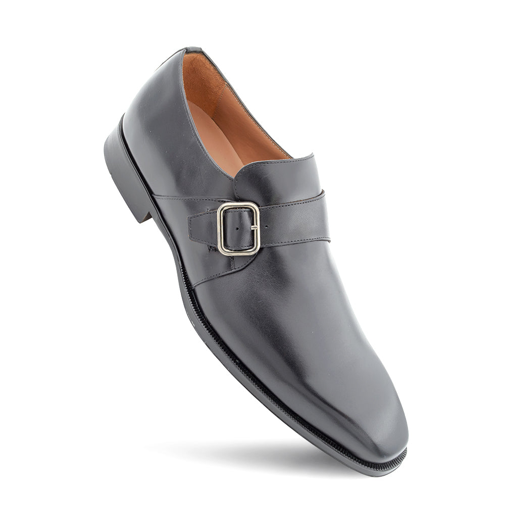 Plain Toe Rubber Sole Monk Strap