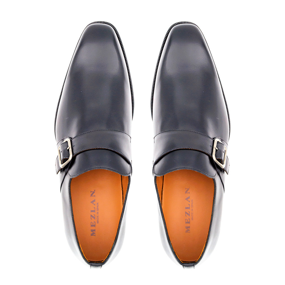 Plain Toe Rubber Sole Monk Strap