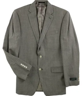 Ralph Lauren Mens Tan Plaid Two Button Blazer Jacket