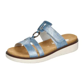 Remonte D205612 D20 Women's Blue Sandals with Removable Insole and Velcro Closure