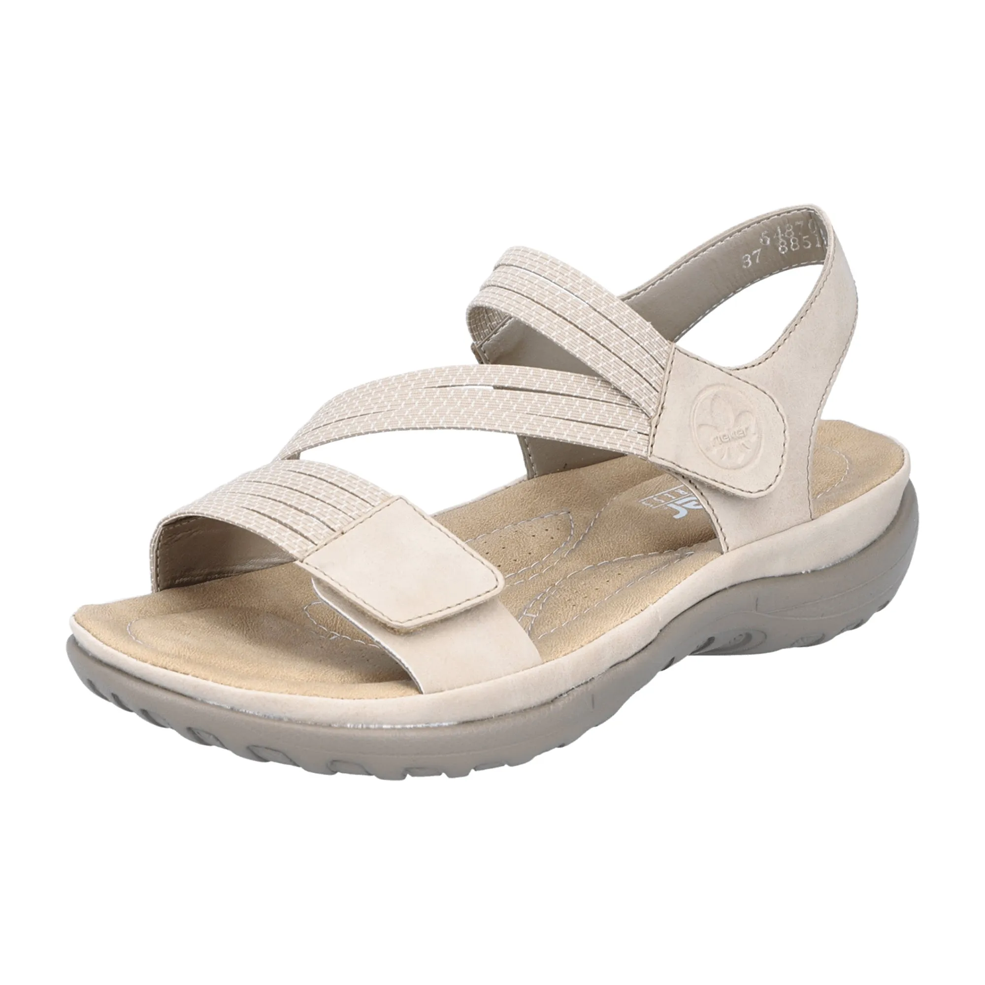 Rieker Morelia Women's Beige Sandals with Velcro Closure for Spring Summer