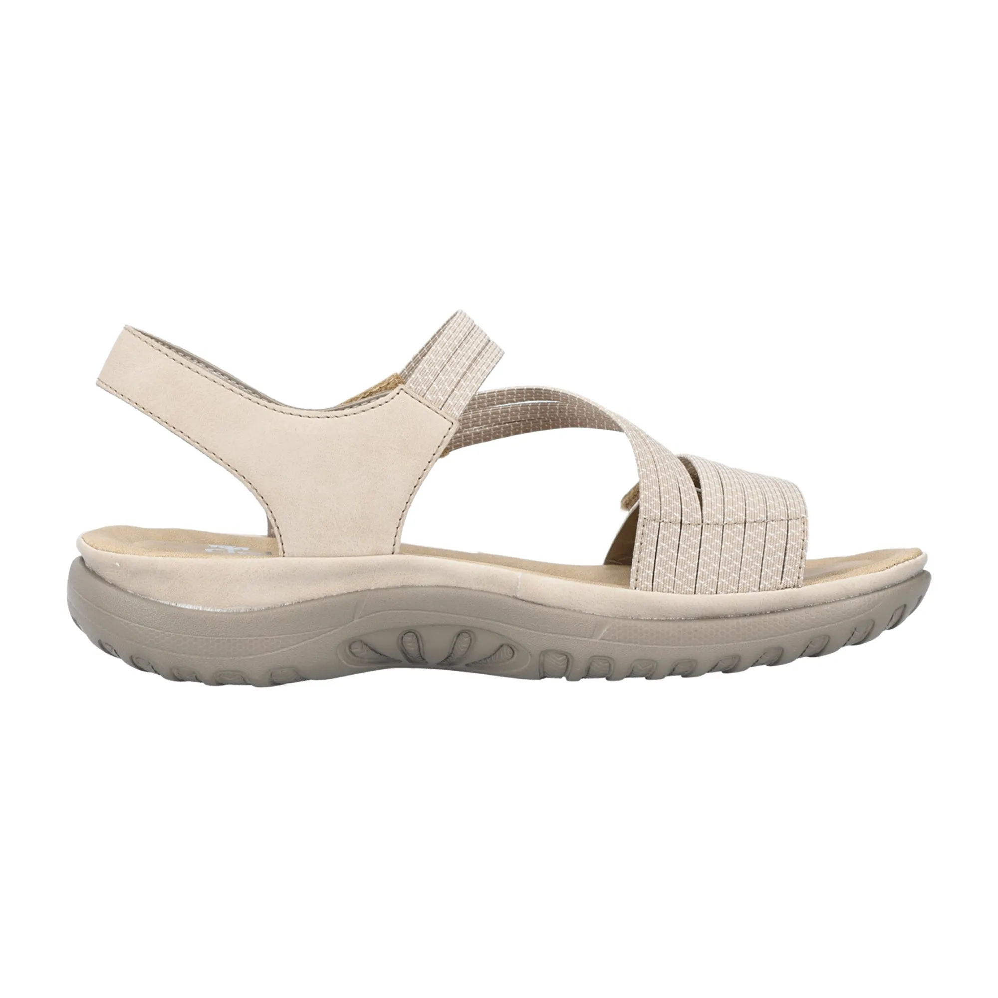 Rieker Morelia Women's Beige Sandals with Velcro Closure for Spring Summer