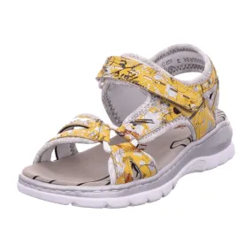 Rieker Women's Colorful Sandals with Velcro Strap and Shock-Absorbing Sole