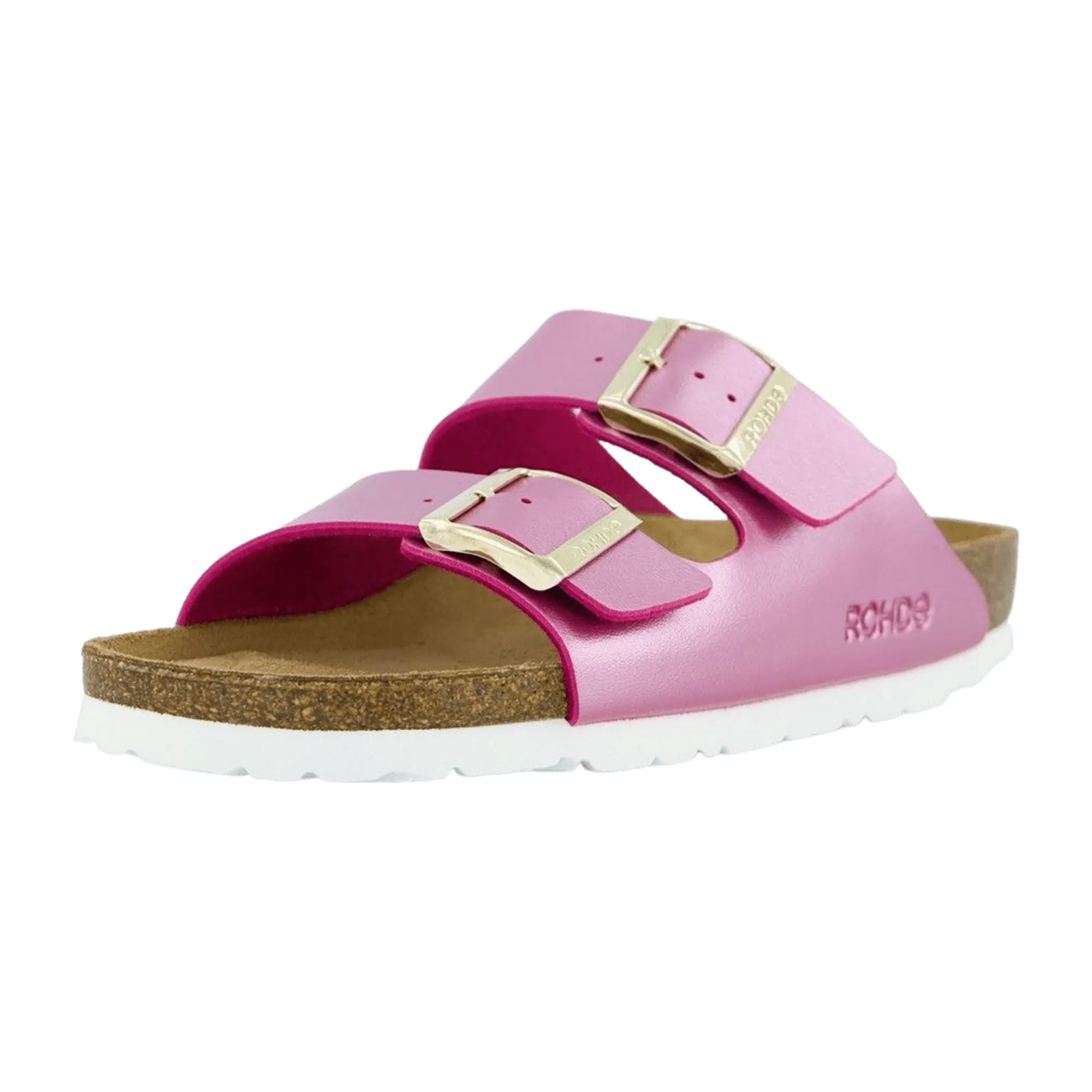 Rohde Alba Pink Ladies Sandals Open Toe Adjustable Strap Textile Synthetic