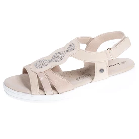 Sandales Femme CONFORT PLUS dessus strass Beige