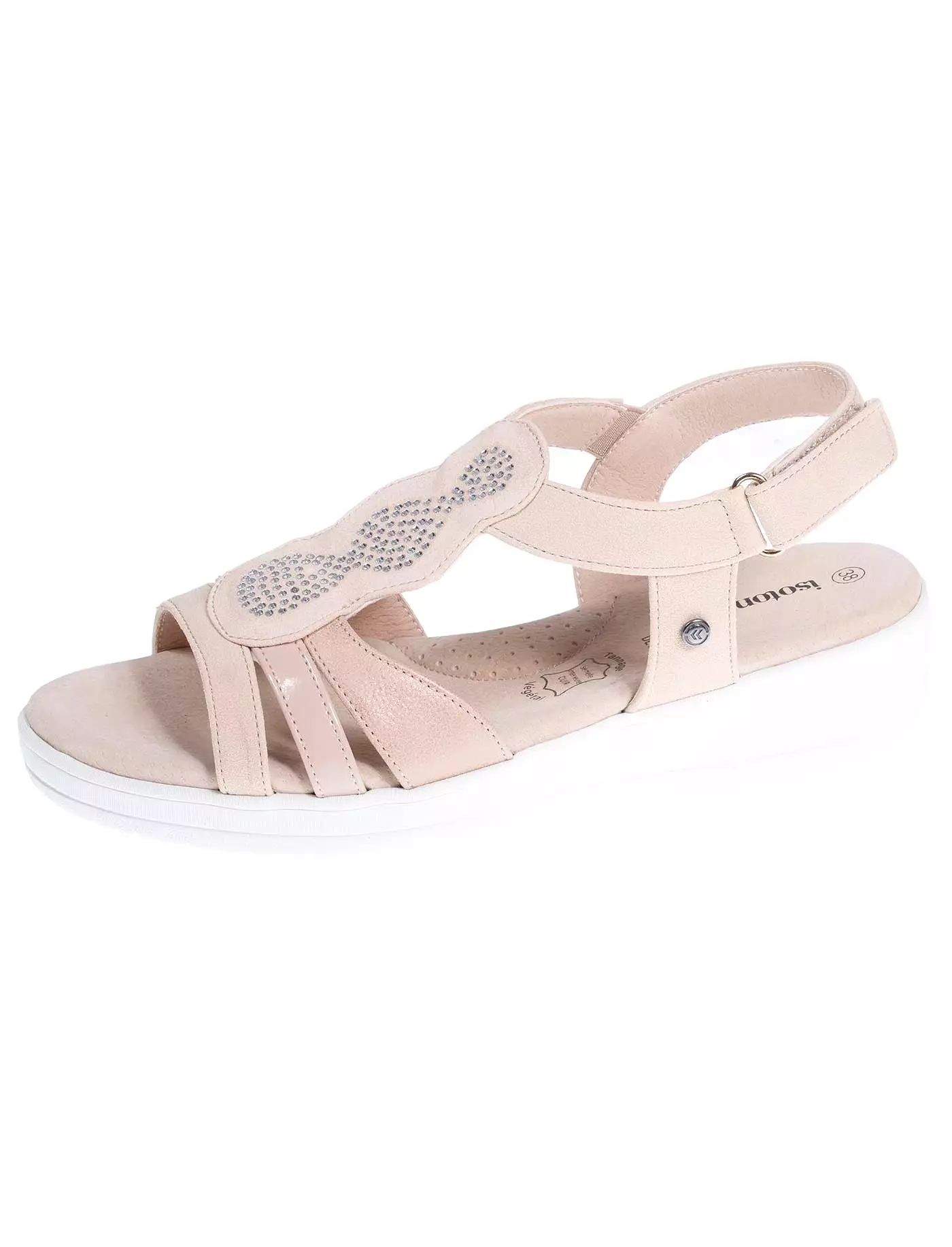 Sandales Femme CONFORT PLUS dessus strass Beige