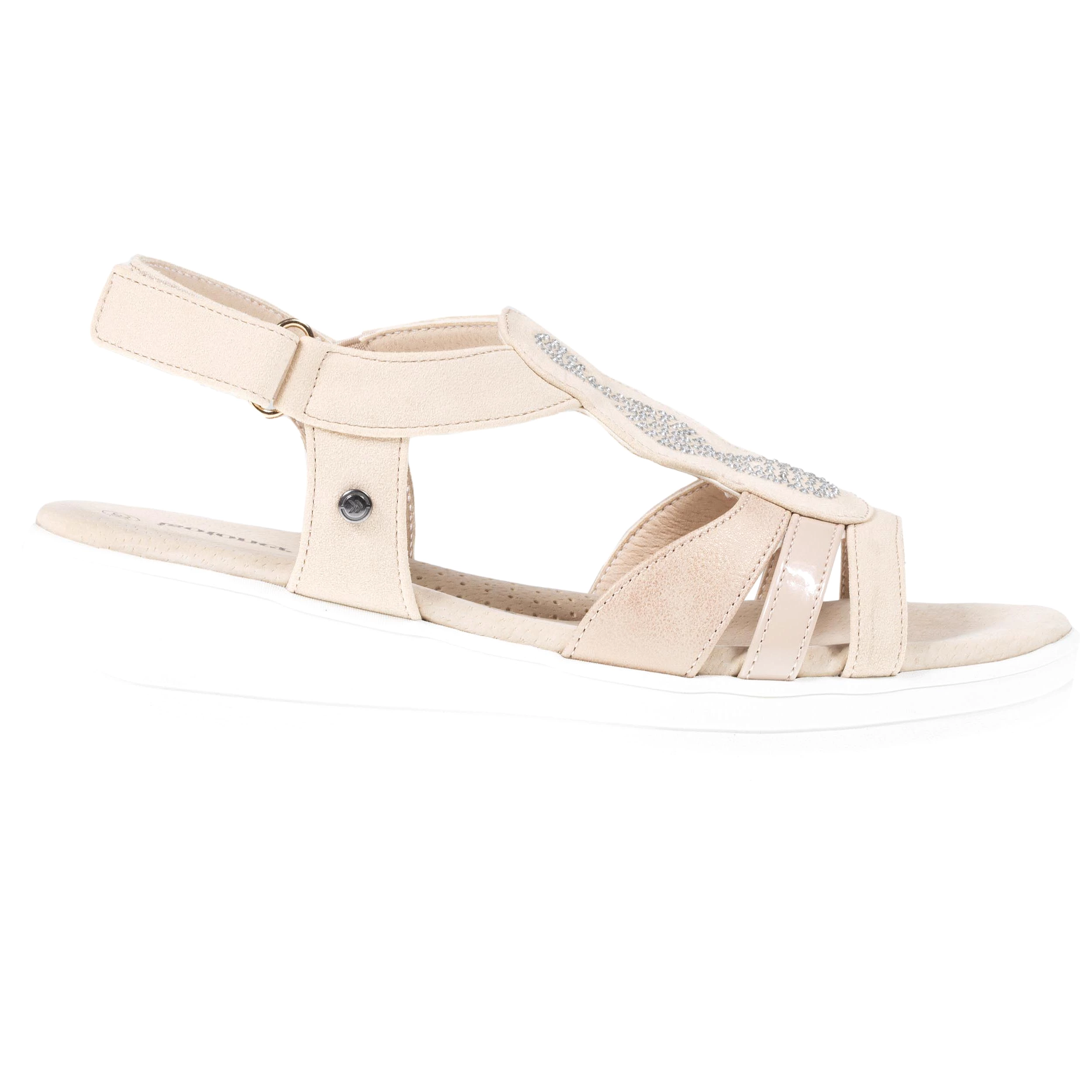 Sandales Femme CONFORT PLUS dessus strass Beige