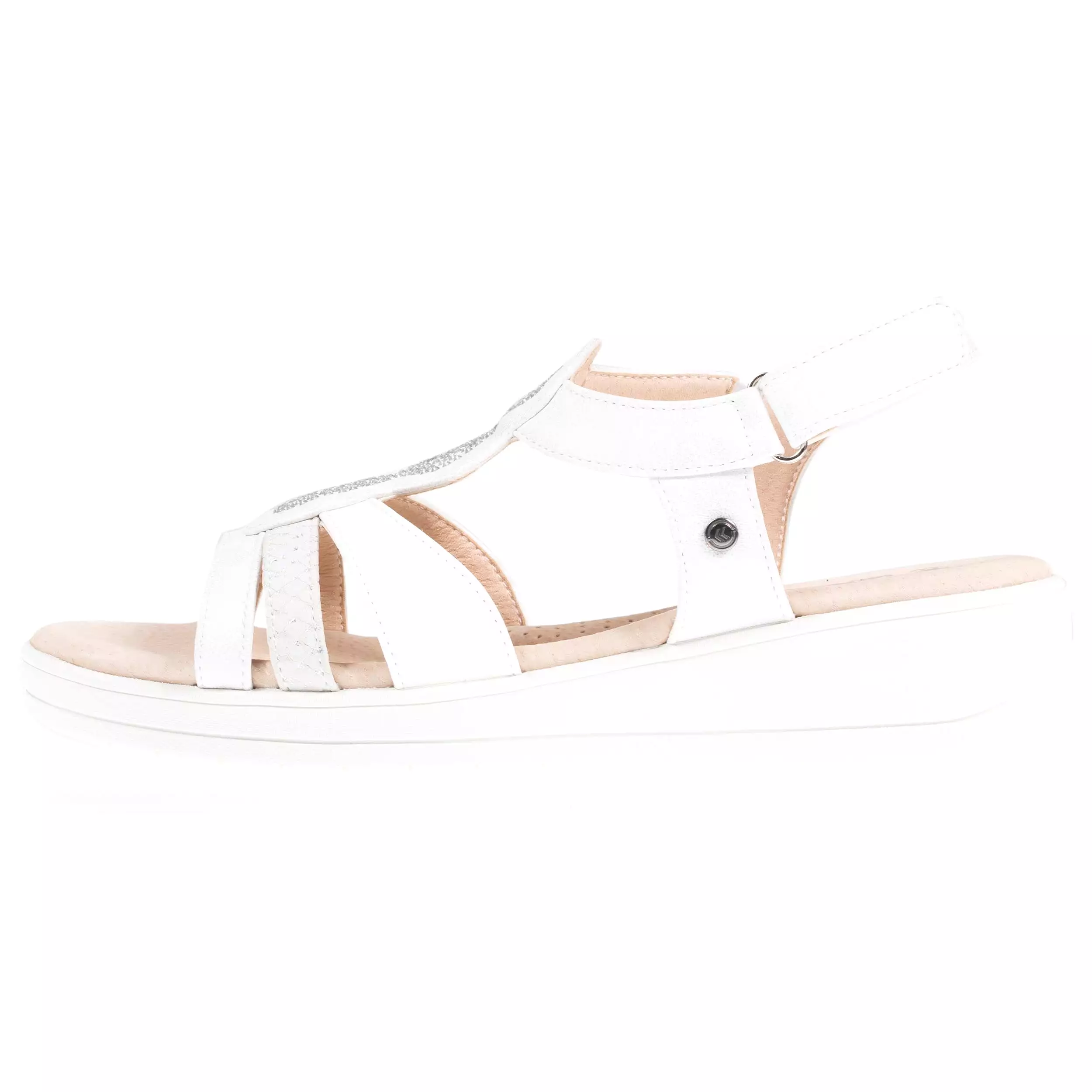 Sandales Femme CONFORT PLUS dessus strass Blanc