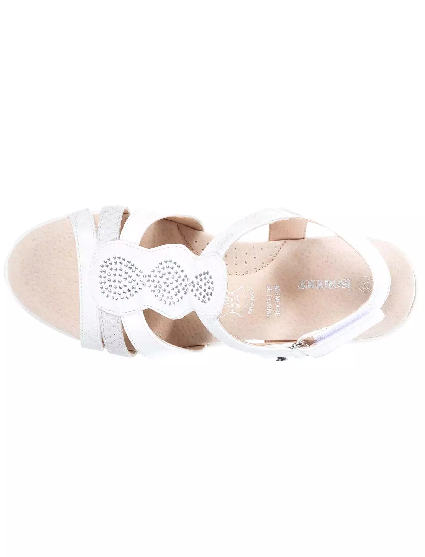 Sandales Femme CONFORT PLUS dessus strass Blanc