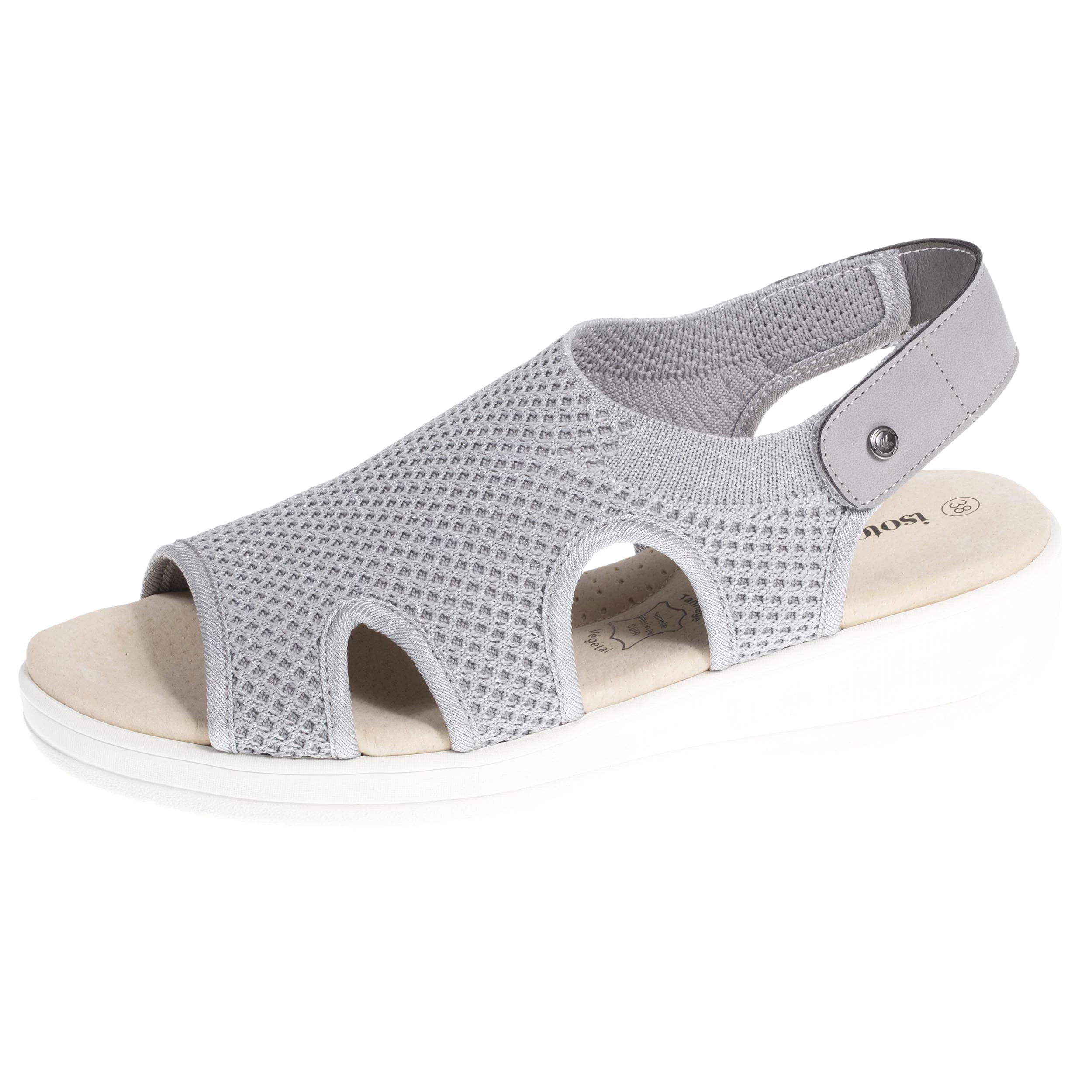 Sandales Femme CONFORT PLUS Gris Lurex