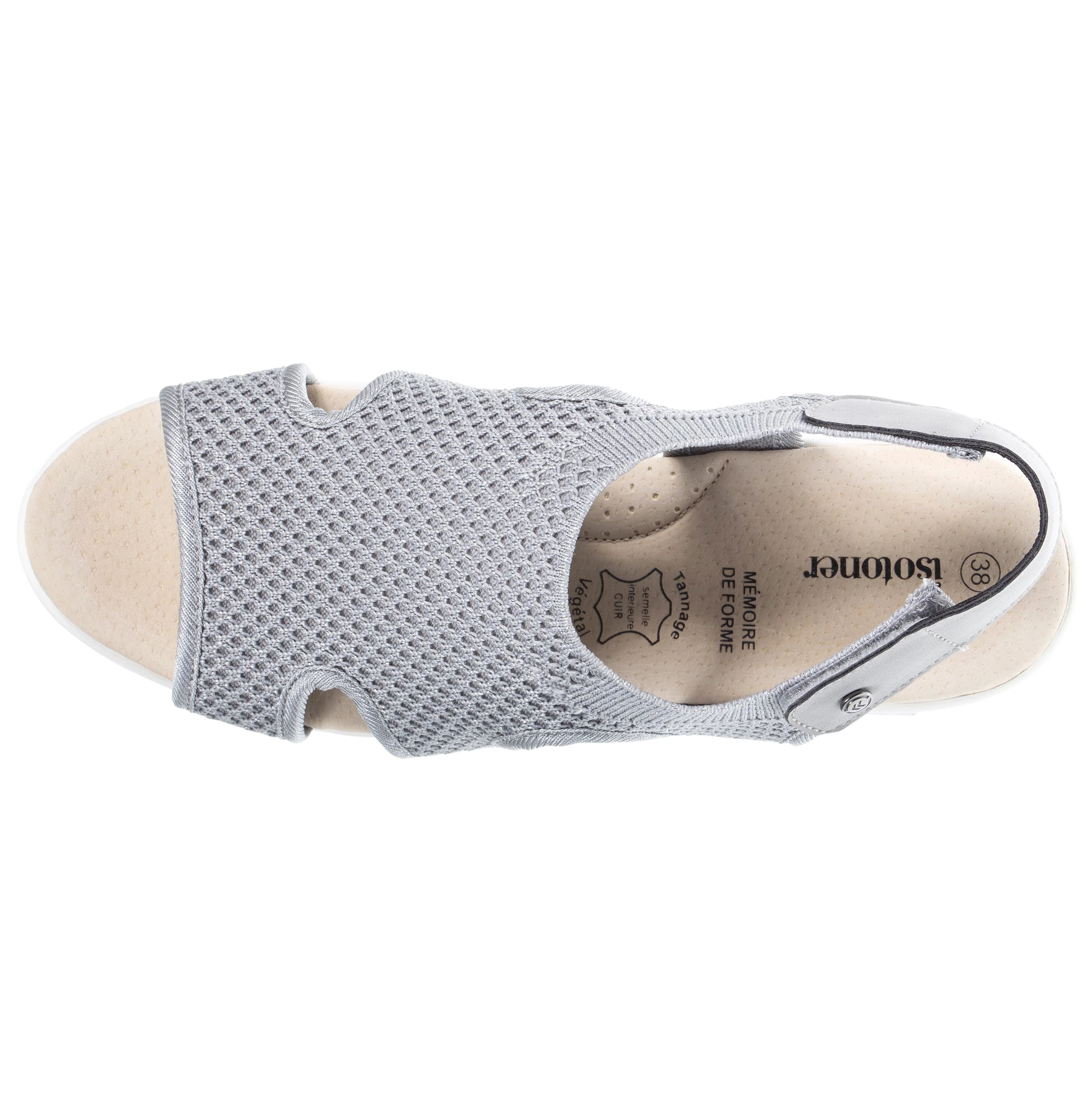 Sandales Femme CONFORT PLUS Gris Lurex