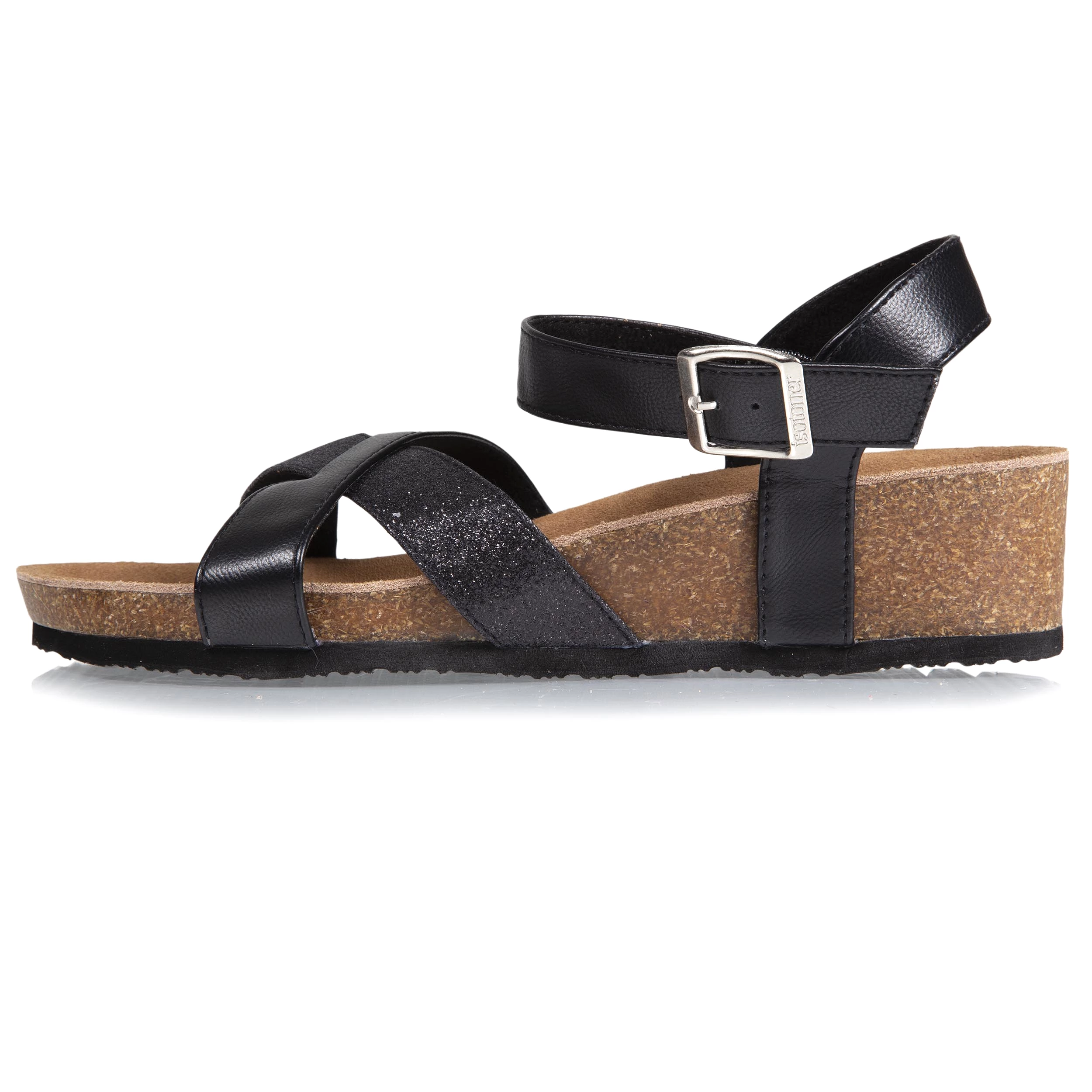 Sandales Femme multi bride à talon Noir