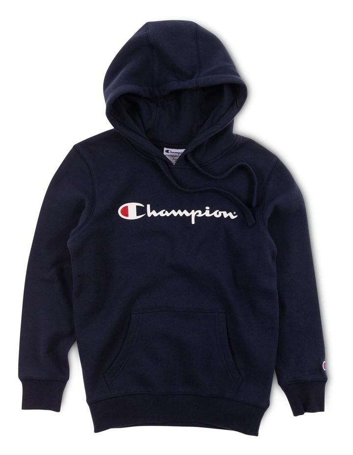 Script Hoodie in Navy