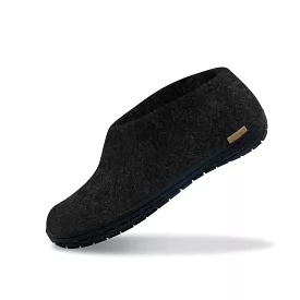 Shoe with natural rubber sole - black - Charcoal