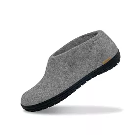 Shoe with natural rubber sole - black - Grey