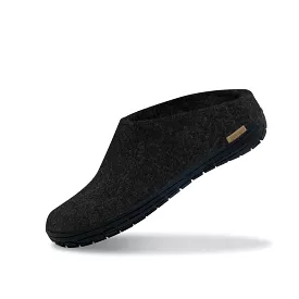 Slip-on with natural rubber sole - black - Charcoal