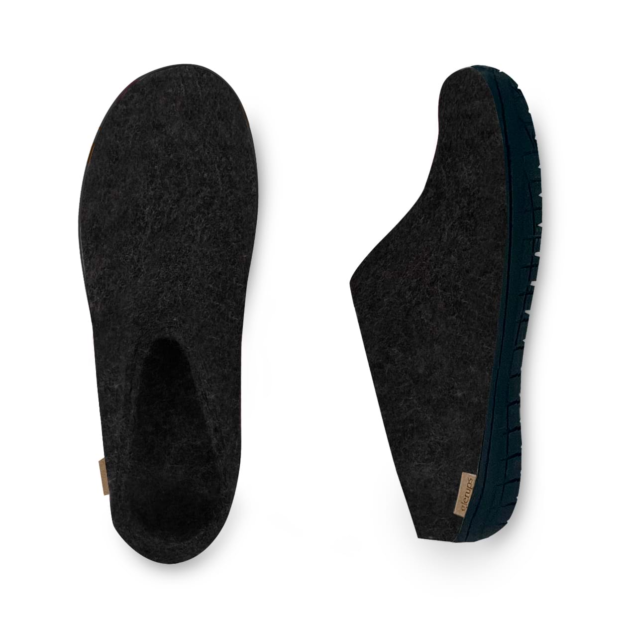 Slip-on with natural rubber sole - black - Charcoal