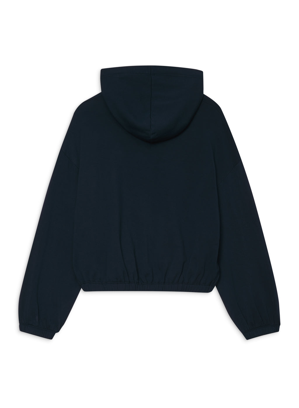 Softest Fleece Crop Zip Hoodie in New Navy