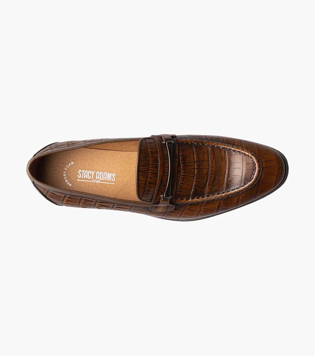 Stacy Adams - FERDINAND Moc Toe Bit Slip On - Cognac - 25455-221