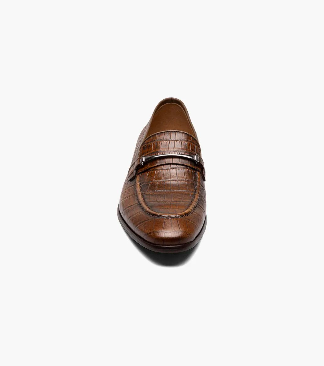 Stacy Adams - FERDINAND Moc Toe Bit Slip On - Cognac - 25455-221