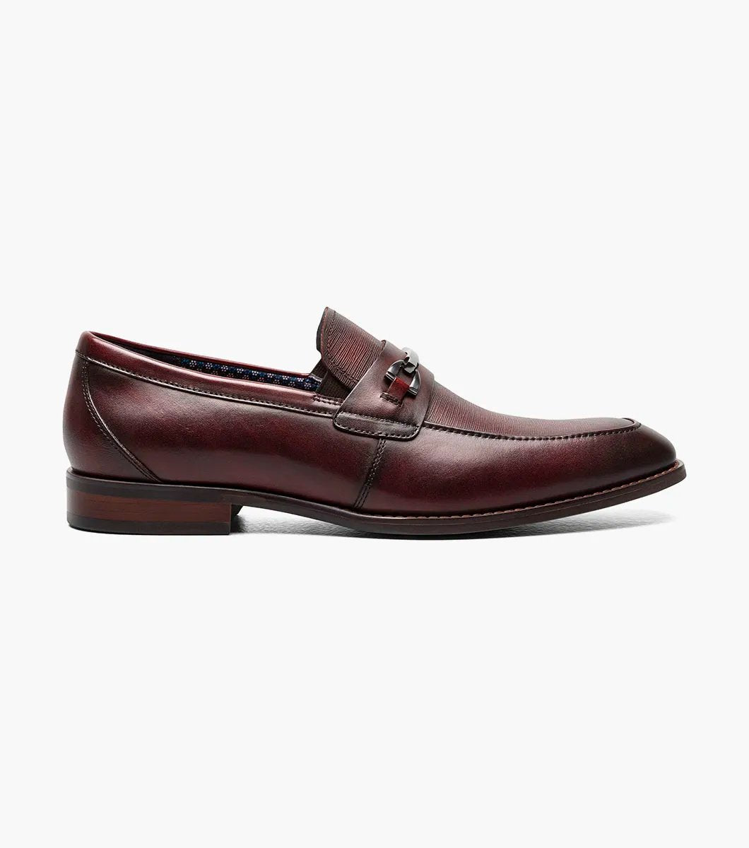 Stacy Adams - KAYLOR Moc Toe Bit Slip On - Burgundy - 25572-601