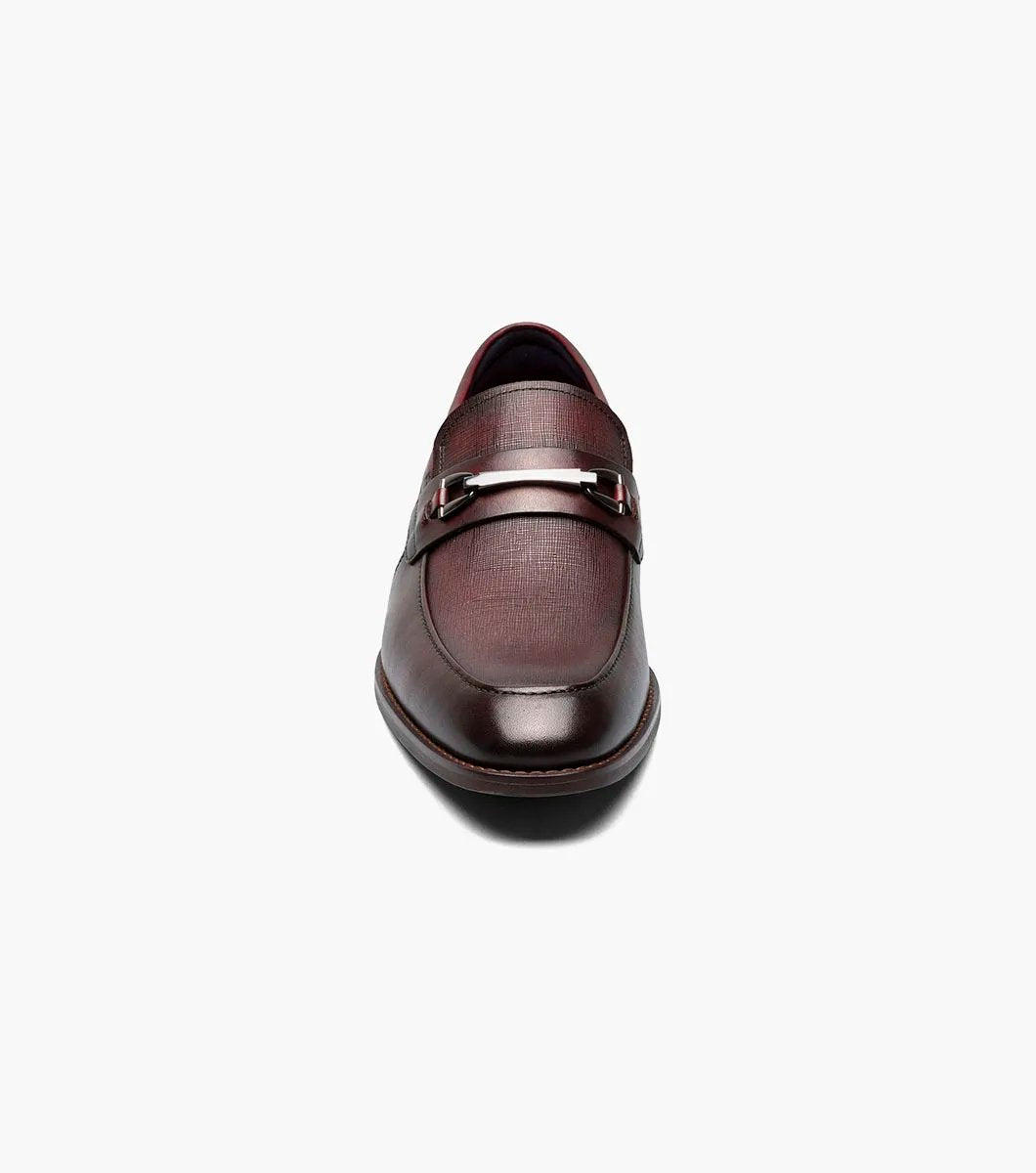 Stacy Adams - KAYLOR Moc Toe Bit Slip On - Burgundy - 25572-601