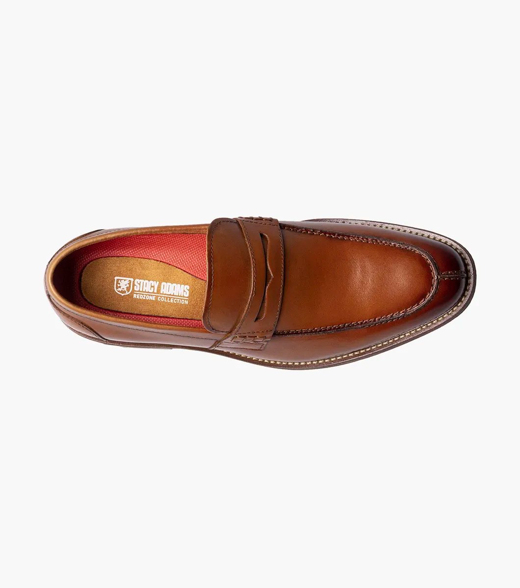 Stacy Adams - MARLOWE Algonquin Moc Toe Penny Slip On - Cognac - 25550-221