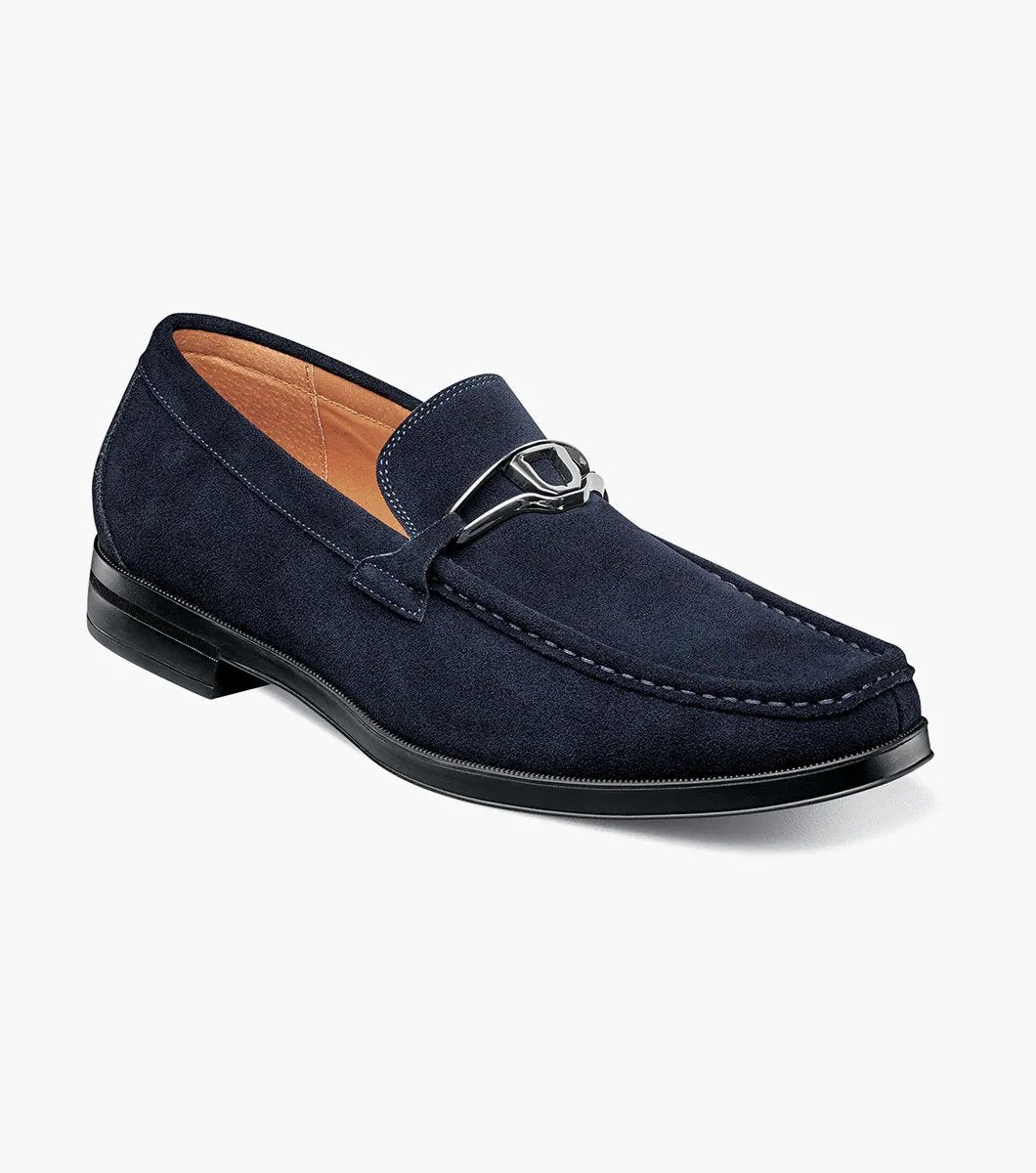 Stacy Adams - PALLADIAN Moc Toe Slip On - Navy Suede - 25549-415