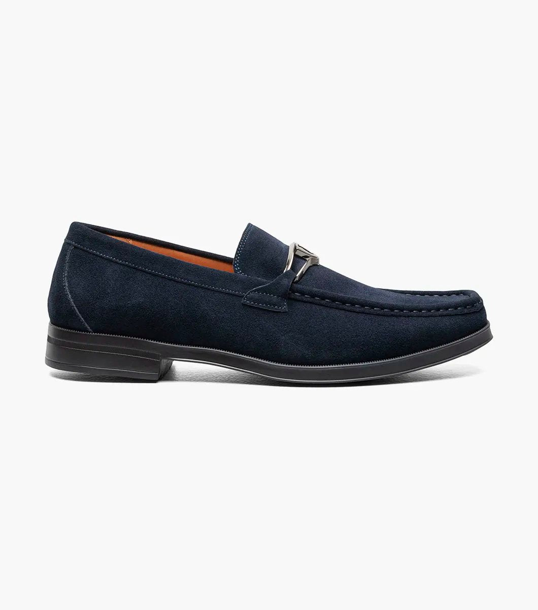 Stacy Adams - PALLADIAN Moc Toe Slip On - Navy Suede - 25549-415