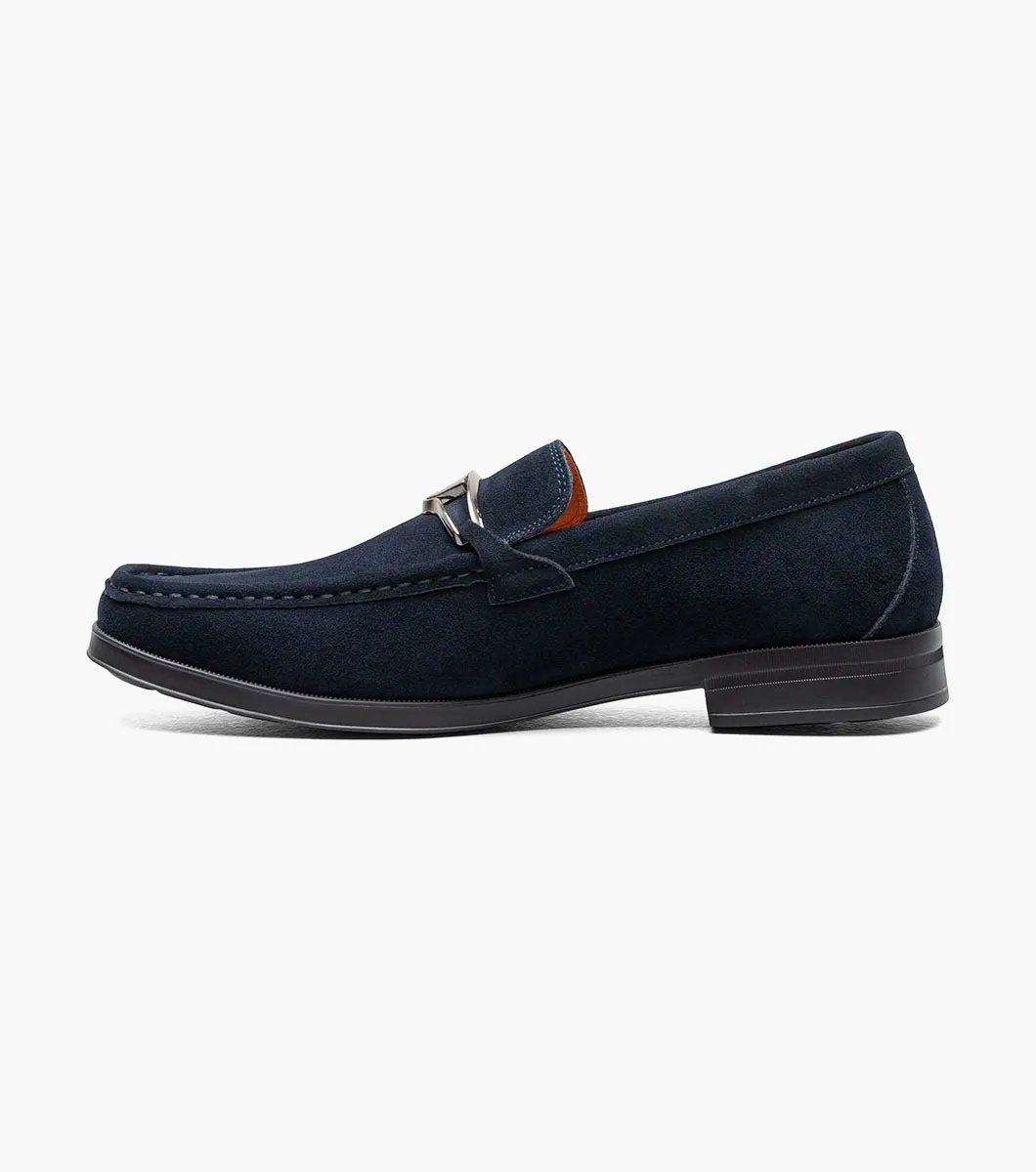 Stacy Adams - PALLADIAN Moc Toe Slip On - Navy Suede - 25549-415