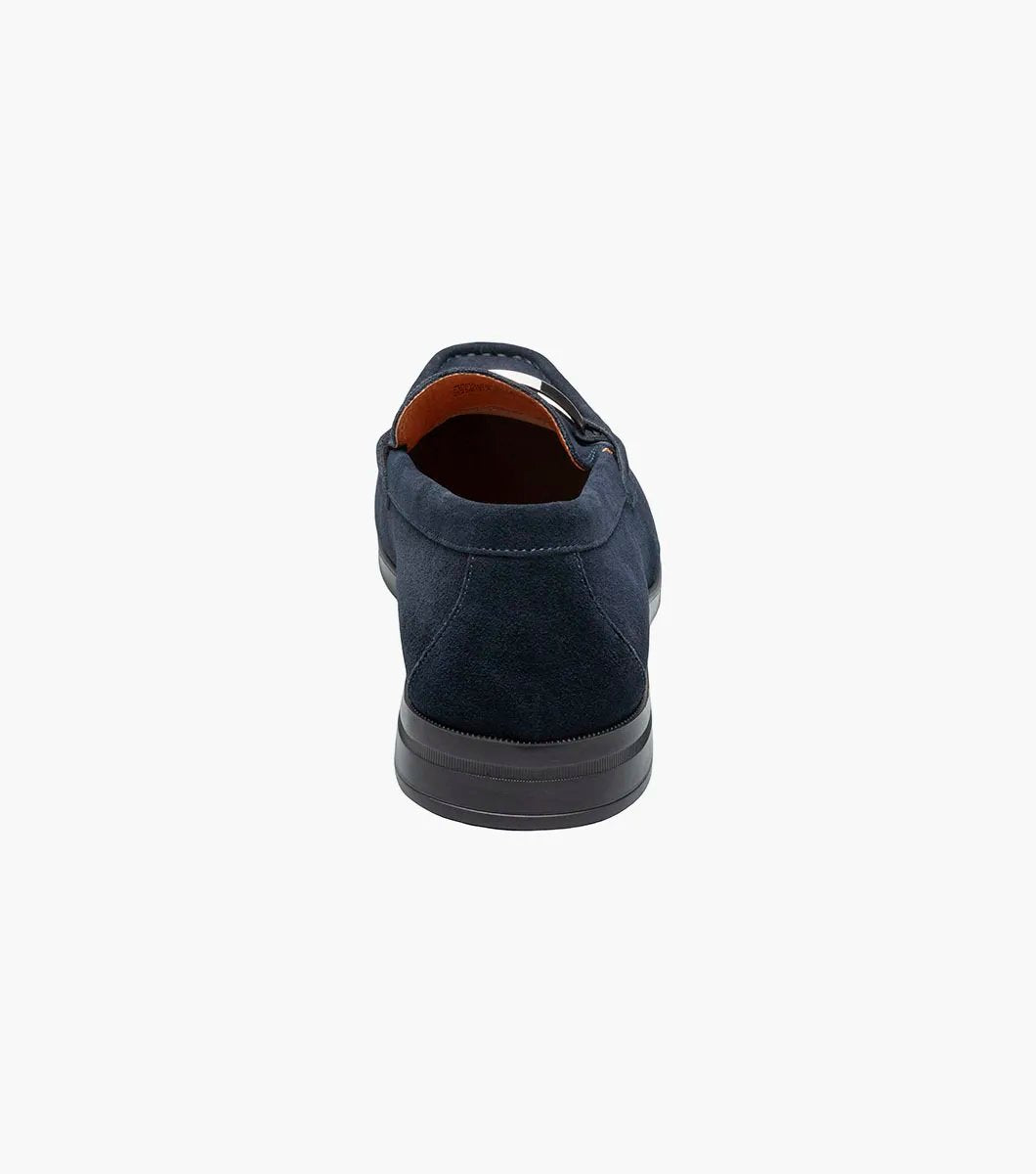 Stacy Adams - PALLADIAN Moc Toe Slip On - Navy Suede - 25549-415