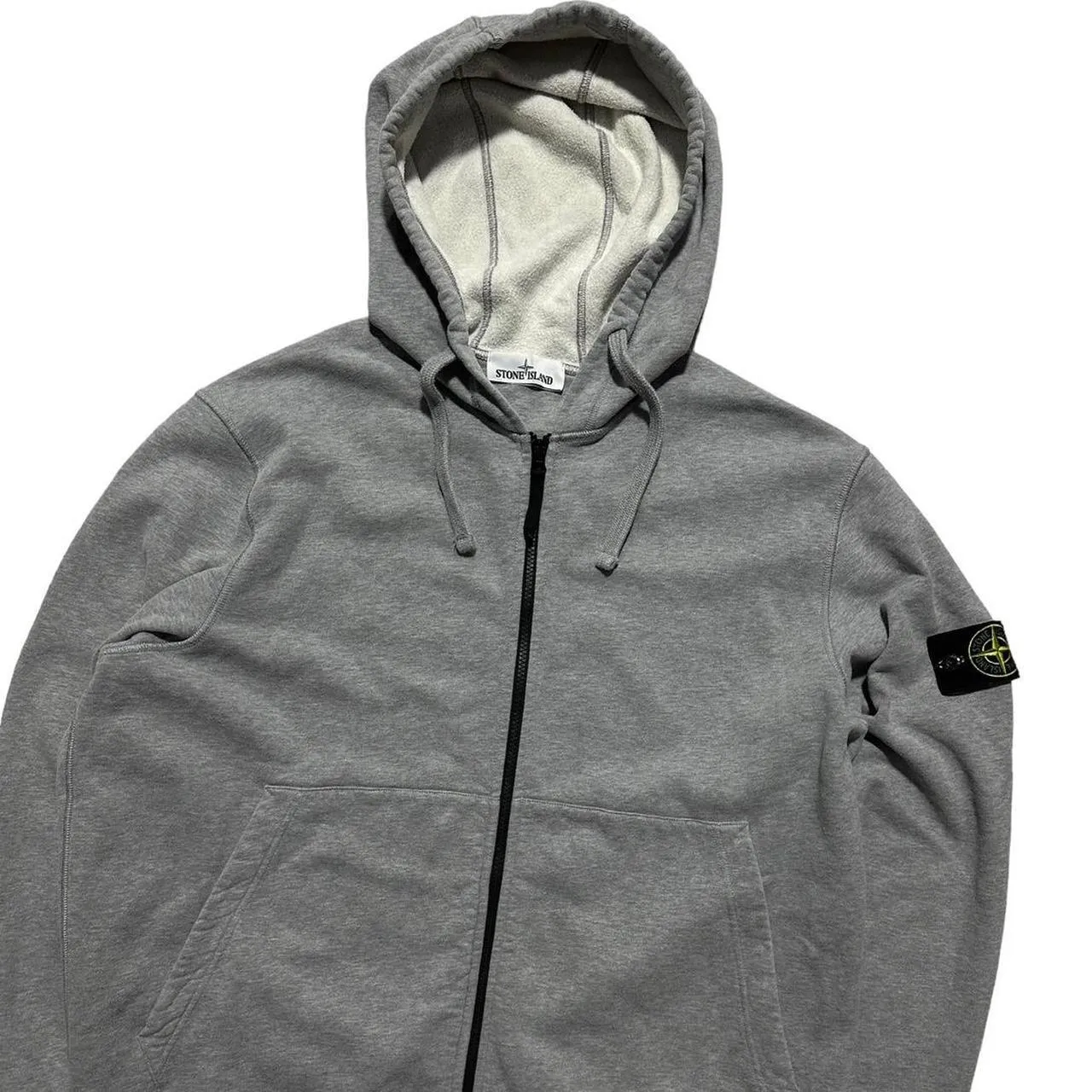 Stone Island Grey Full Zip Hoodie